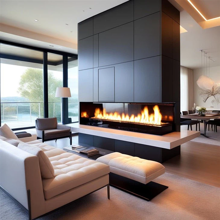 3D Realistic Flame Electric Fireplace